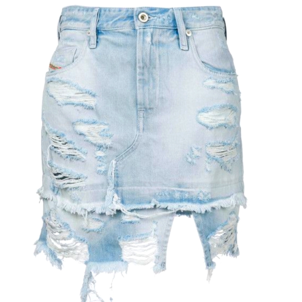 DIESEL Distressed Denim Skirt Size 26